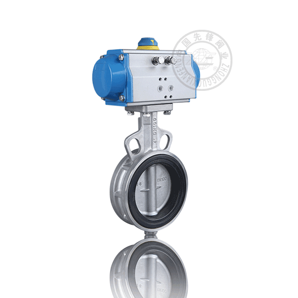 D671X-16P/R 气动对夹式软密封中心垂直蝶板蝶阀